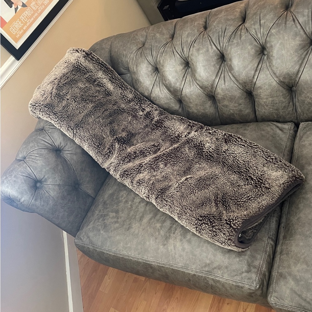 Luxurious Faux Fur Throw Blanket - 58x52
